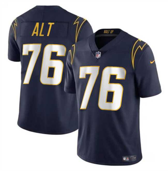 Men & Women & Youth Los Angeles Chargers #76 Joe Alt Navy Vapor Limited Stitched Jersey